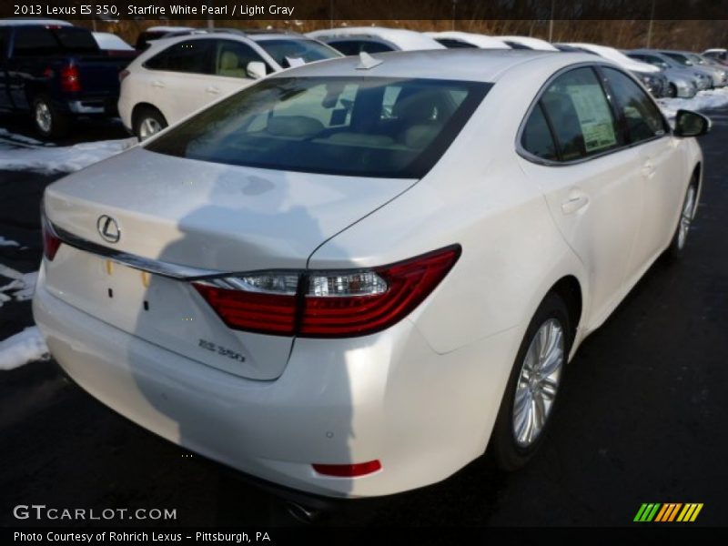 Starfire White Pearl / Light Gray 2013 Lexus ES 350