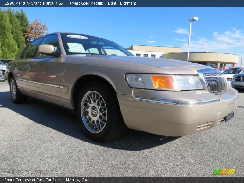 Harvest Gold Metallic / Light Parchment 1998 Mercury Grand Marquis GS