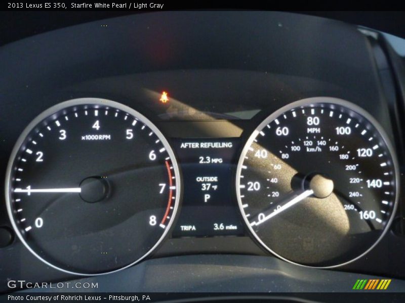 Starfire White Pearl / Light Gray 2013 Lexus ES 350