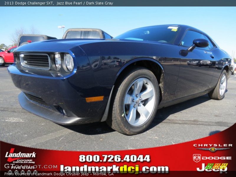 Jazz Blue Pearl / Dark Slate Gray 2013 Dodge Challenger SXT