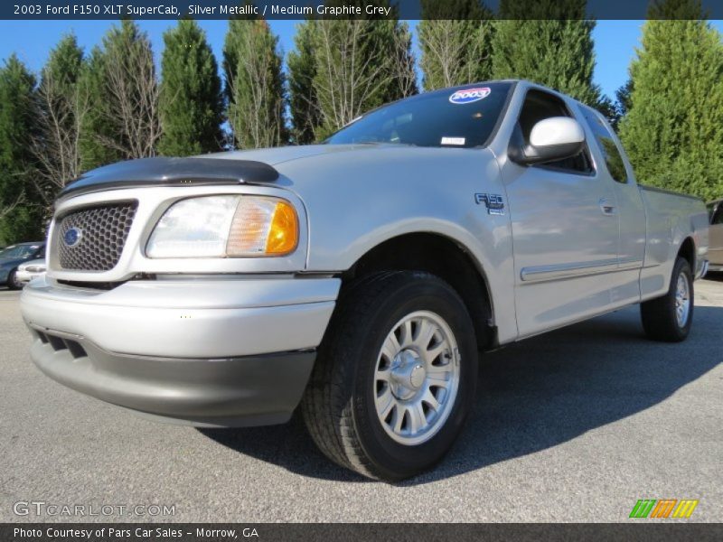 Silver Metallic / Medium Graphite Grey 2003 Ford F150 XLT SuperCab