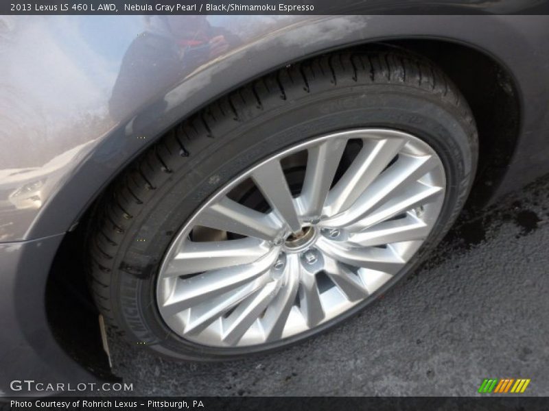 Nebula Gray Pearl / Black/Shimamoku Espresso 2013 Lexus LS 460 L AWD
