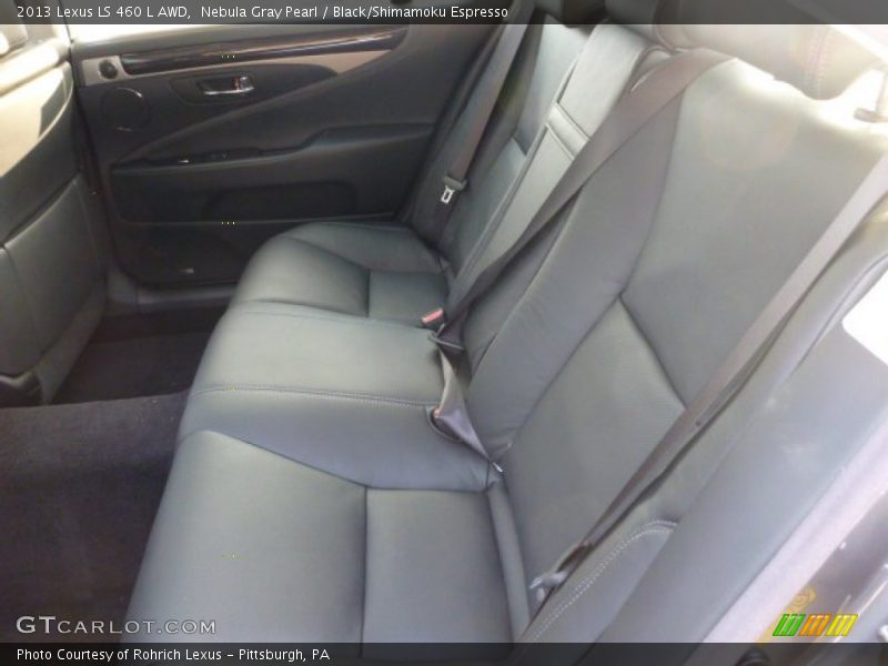 Nebula Gray Pearl / Black/Shimamoku Espresso 2013 Lexus LS 460 L AWD