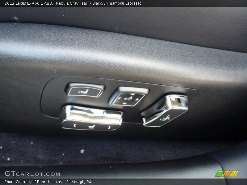 Nebula Gray Pearl / Black/Shimamoku Espresso 2013 Lexus LS 460 L AWD
