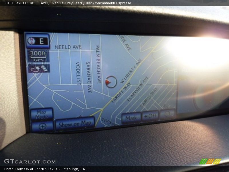 Nebula Gray Pearl / Black/Shimamoku Espresso 2013 Lexus LS 460 L AWD