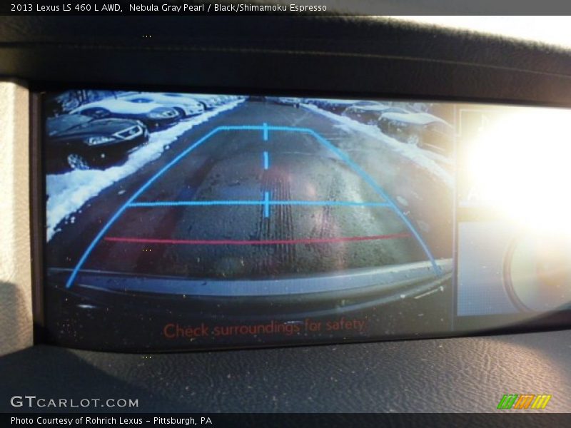 Nebula Gray Pearl / Black/Shimamoku Espresso 2013 Lexus LS 460 L AWD
