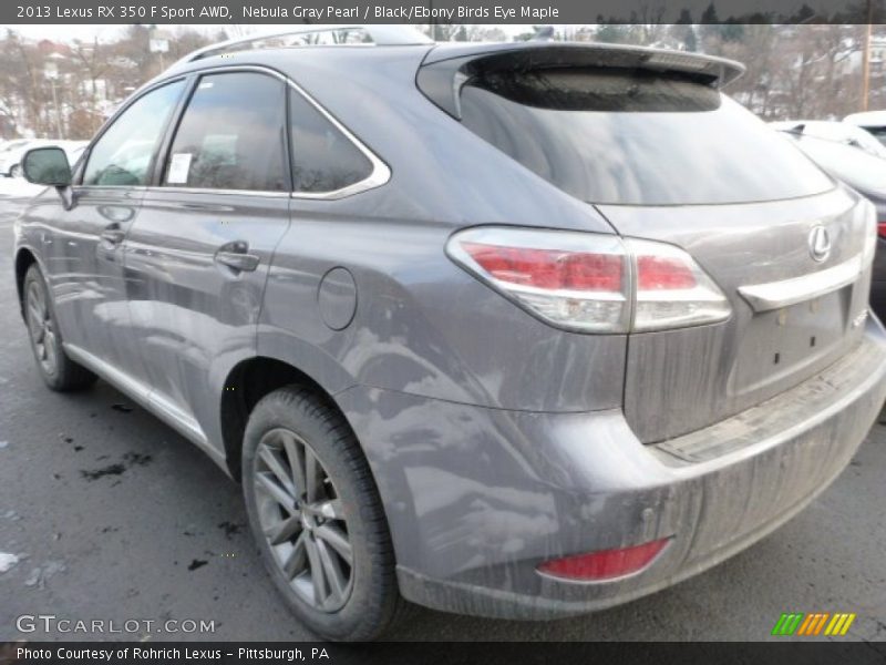 Nebula Gray Pearl / Black/Ebony Birds Eye Maple 2013 Lexus RX 350 F Sport AWD