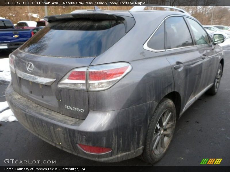 Nebula Gray Pearl / Black/Ebony Birds Eye Maple 2013 Lexus RX 350 F Sport AWD