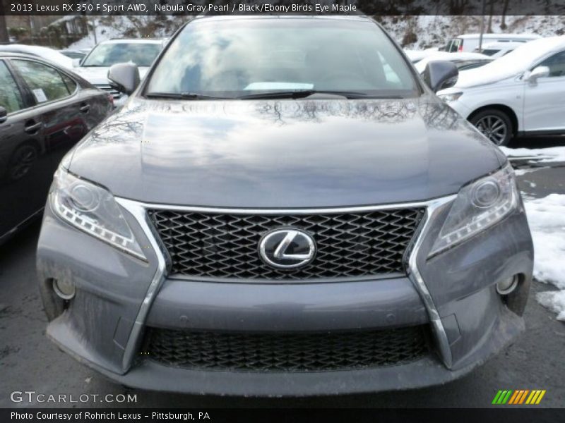 Nebula Gray Pearl / Black/Ebony Birds Eye Maple 2013 Lexus RX 350 F Sport AWD