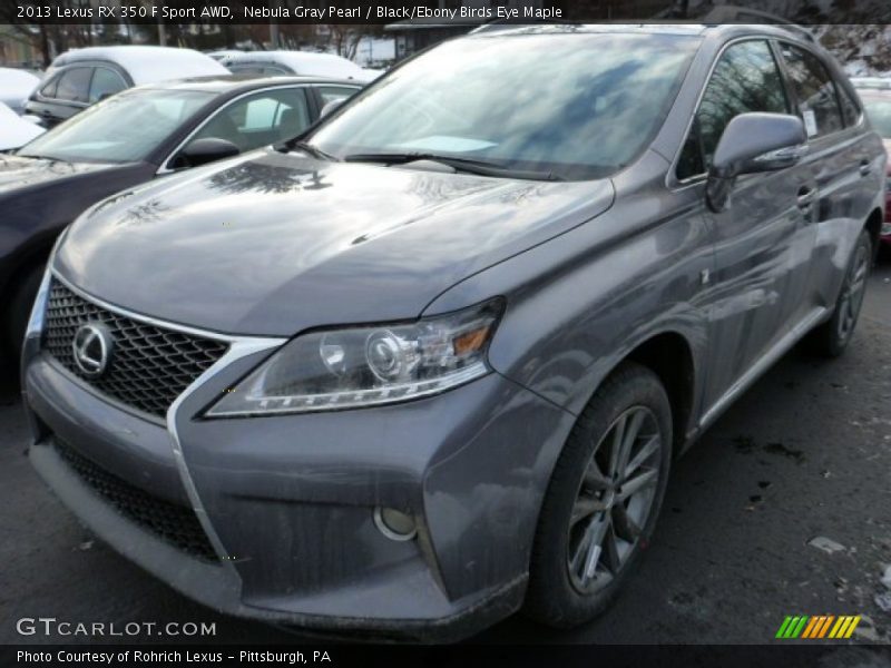 Nebula Gray Pearl / Black/Ebony Birds Eye Maple 2013 Lexus RX 350 F Sport AWD