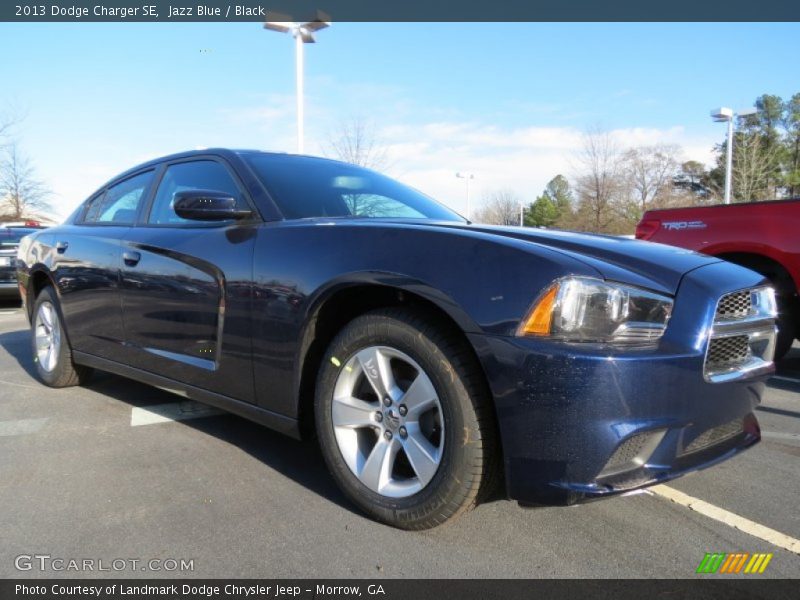 Jazz Blue / Black 2013 Dodge Charger SE