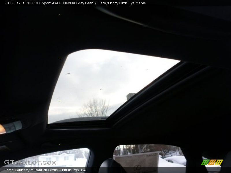 Nebula Gray Pearl / Black/Ebony Birds Eye Maple 2013 Lexus RX 350 F Sport AWD
