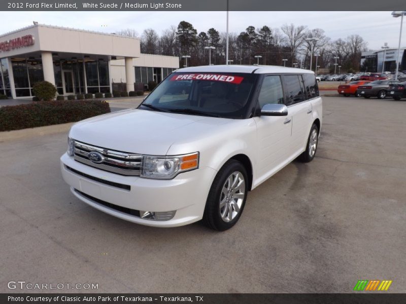 White Suede / Medium Light Stone 2012 Ford Flex Limited