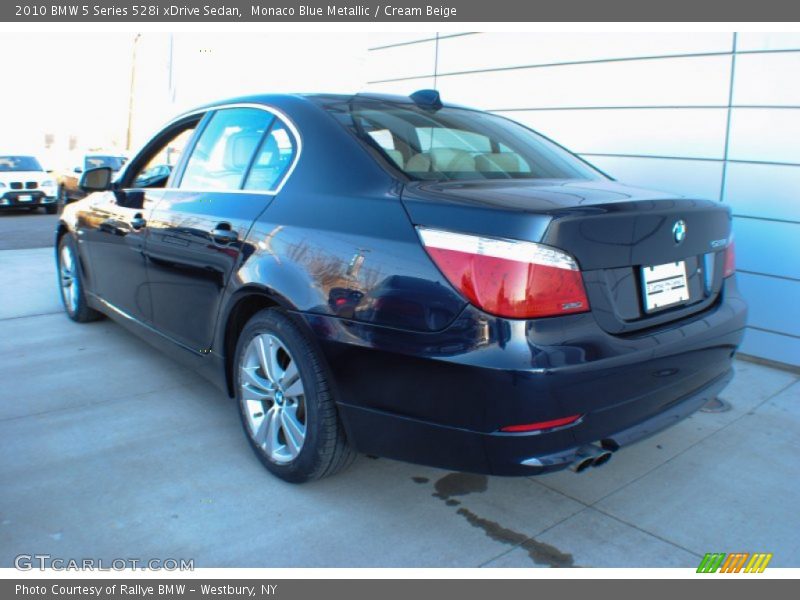 Monaco Blue Metallic / Cream Beige 2010 BMW 5 Series 528i xDrive Sedan