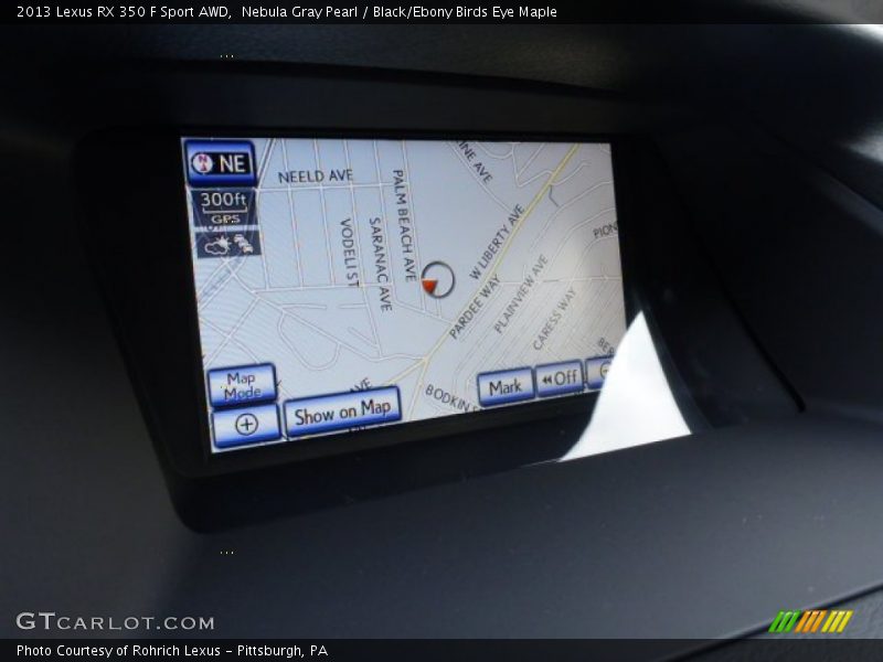 Nebula Gray Pearl / Black/Ebony Birds Eye Maple 2013 Lexus RX 350 F Sport AWD