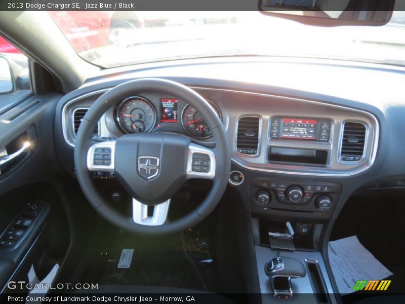Jazz Blue / Black 2013 Dodge Charger SE