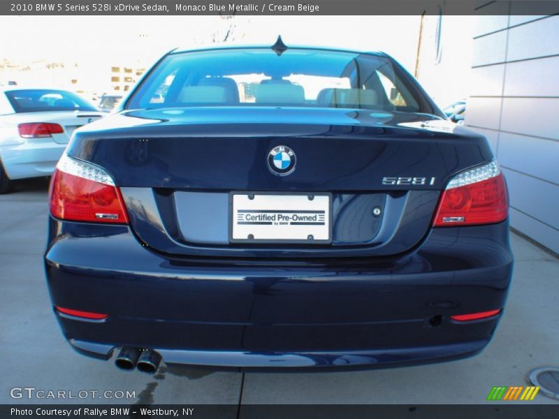 Monaco Blue Metallic / Cream Beige 2010 BMW 5 Series 528i xDrive Sedan