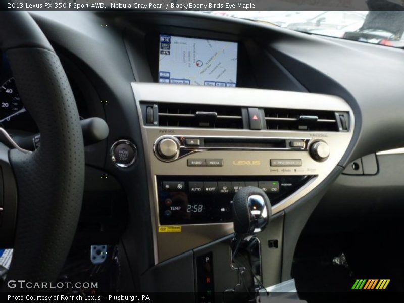 Nebula Gray Pearl / Black/Ebony Birds Eye Maple 2013 Lexus RX 350 F Sport AWD