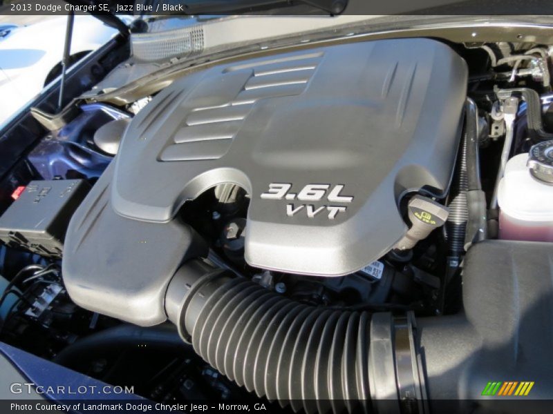 Jazz Blue / Black 2013 Dodge Charger SE