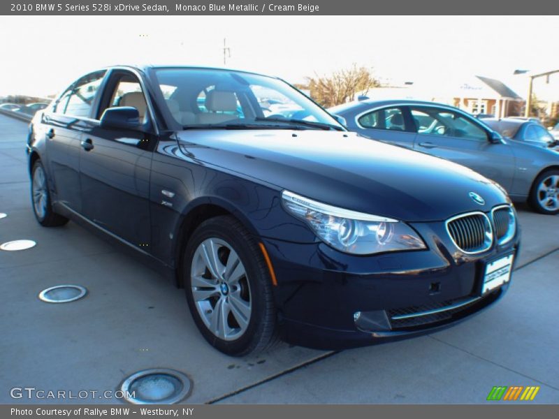 Monaco Blue Metallic / Cream Beige 2010 BMW 5 Series 528i xDrive Sedan