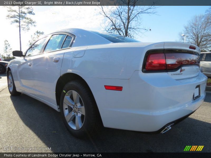 Bright White / Black/Light Frost Beige 2013 Dodge Charger SE