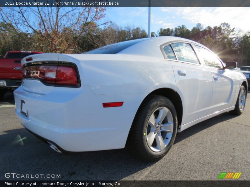 Bright White / Black/Light Frost Beige 2013 Dodge Charger SE