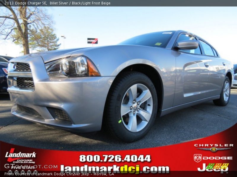 Billet Silver / Black/Light Frost Beige 2013 Dodge Charger SE