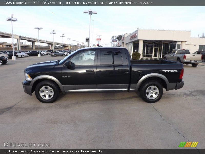 Brilliant Black Crystal Pearl / Dark Slate/Medium Graystone 2009 Dodge Ram 1500 TRX Crew Cab