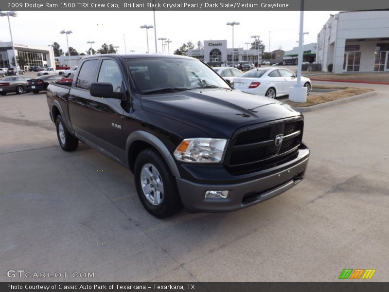 Brilliant Black Crystal Pearl / Dark Slate/Medium Graystone 2009 Dodge Ram 1500 TRX Crew Cab