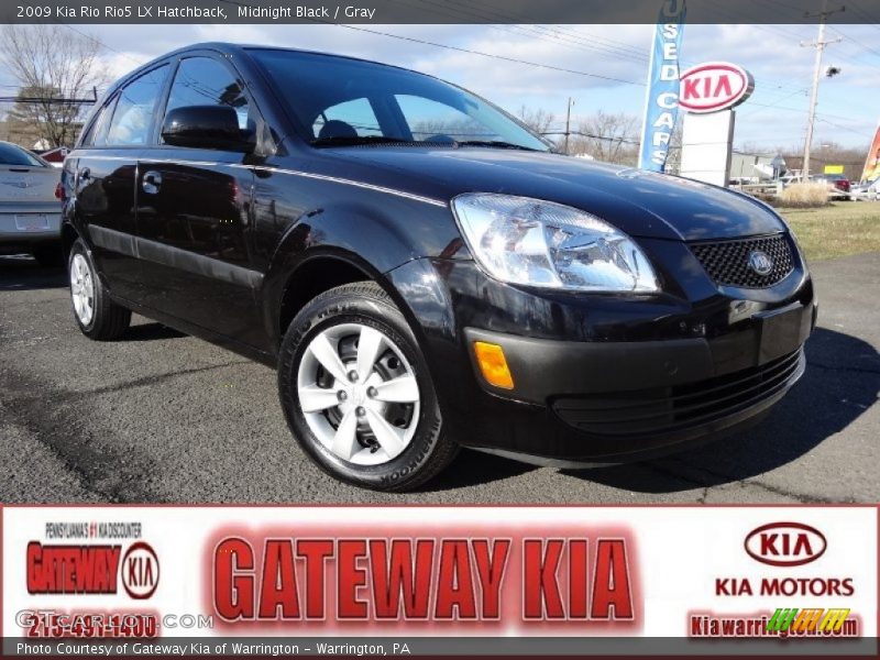 Midnight Black / Gray 2009 Kia Rio Rio5 LX Hatchback