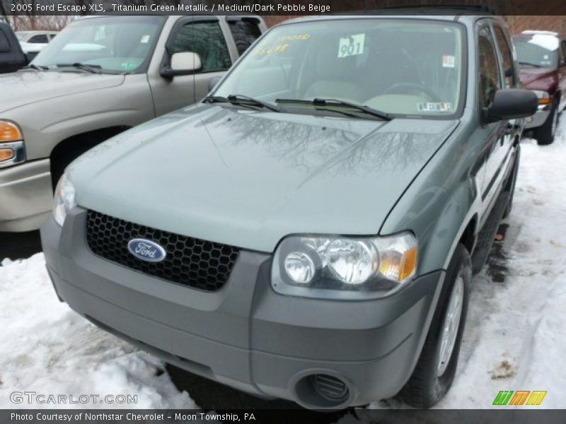 Titanium Green Metallic / Medium/Dark Pebble Beige 2005 Ford Escape XLS