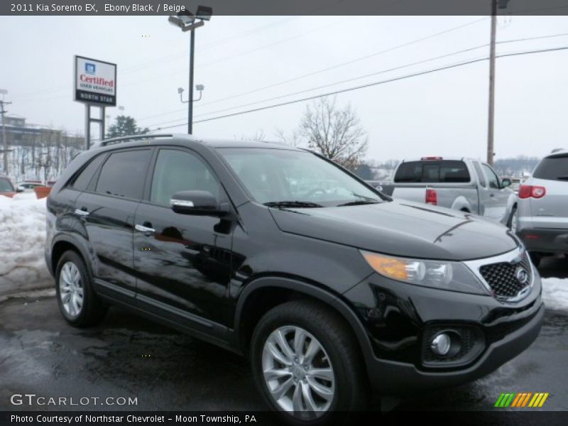 Ebony Black / Beige 2011 Kia Sorento EX