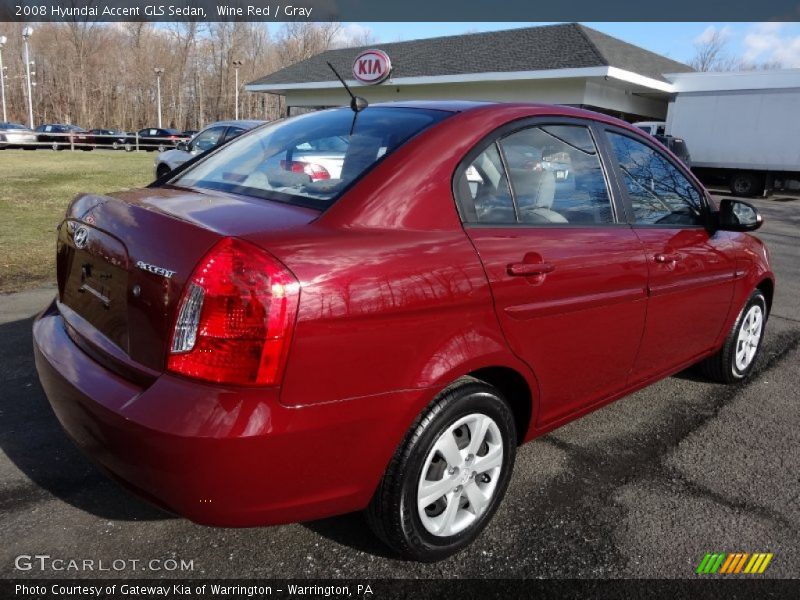 Wine Red / Gray 2008 Hyundai Accent GLS Sedan