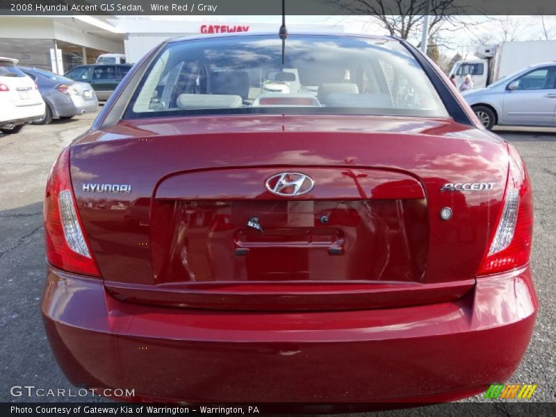 Wine Red / Gray 2008 Hyundai Accent GLS Sedan