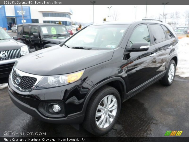 Ebony Black / Beige 2011 Kia Sorento EX