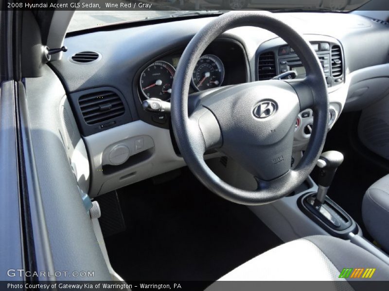 Wine Red / Gray 2008 Hyundai Accent GLS Sedan