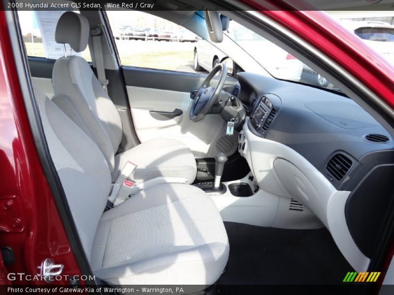 Wine Red / Gray 2008 Hyundai Accent GLS Sedan