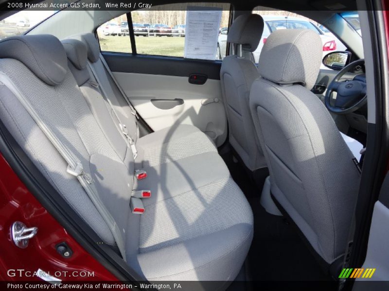 Wine Red / Gray 2008 Hyundai Accent GLS Sedan