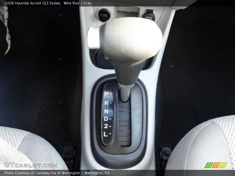 Wine Red / Gray 2008 Hyundai Accent GLS Sedan