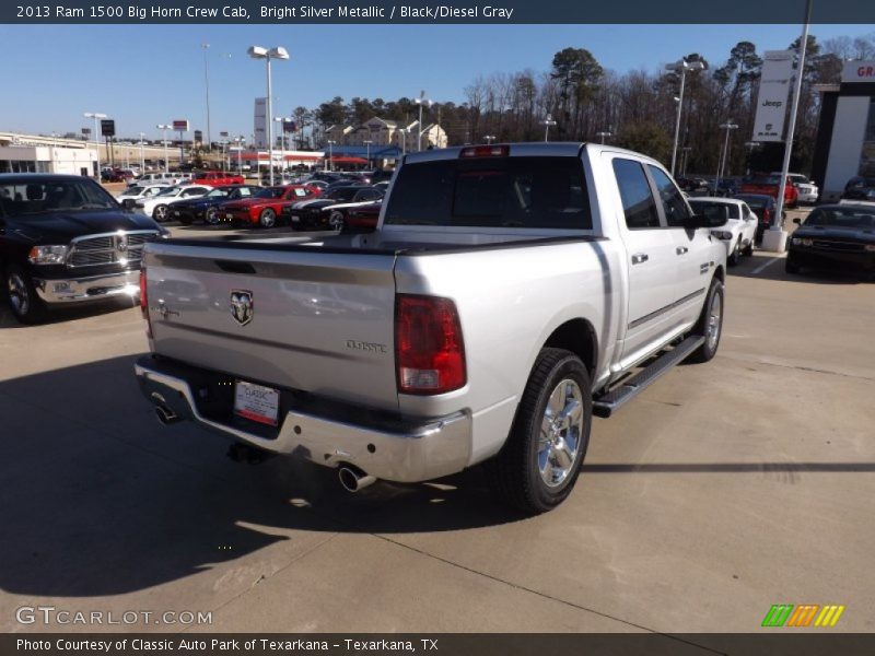 Bright Silver Metallic / Black/Diesel Gray 2013 Ram 1500 Big Horn Crew Cab