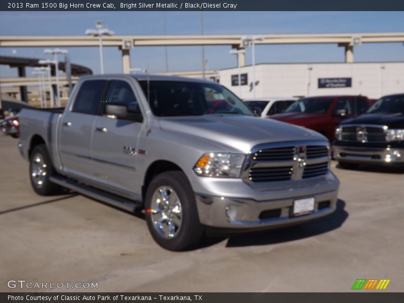 Bright Silver Metallic / Black/Diesel Gray 2013 Ram 1500 Big Horn Crew Cab