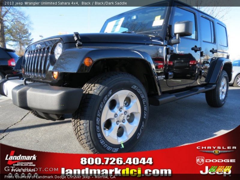 Black / Black/Dark Saddle 2013 Jeep Wrangler Unlimited Sahara 4x4