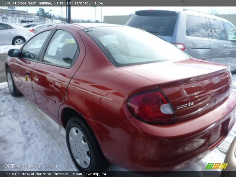 Salsa Red Pearlcoat / Taupe 2000 Dodge Neon Highline