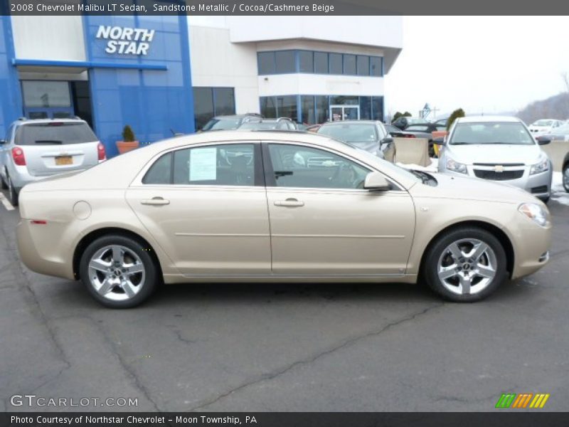 Sandstone Metallic / Cocoa/Cashmere Beige 2008 Chevrolet Malibu LT Sedan