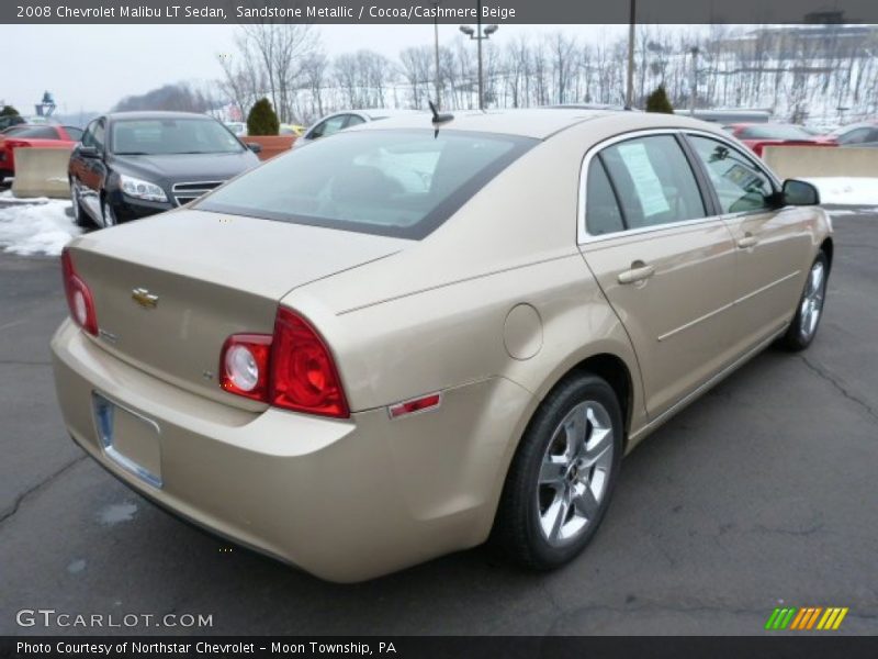Sandstone Metallic / Cocoa/Cashmere Beige 2008 Chevrolet Malibu LT Sedan