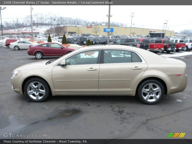 Sandstone Metallic / Cocoa/Cashmere Beige 2008 Chevrolet Malibu LT Sedan