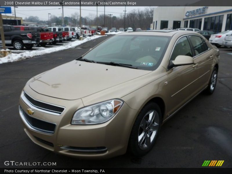 Sandstone Metallic / Cocoa/Cashmere Beige 2008 Chevrolet Malibu LT Sedan