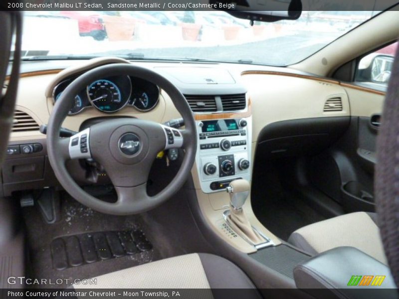 Sandstone Metallic / Cocoa/Cashmere Beige 2008 Chevrolet Malibu LT Sedan