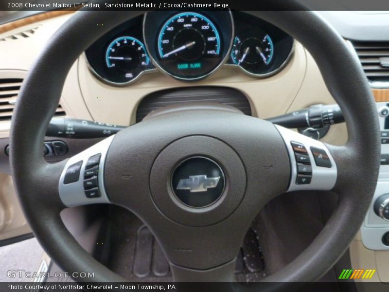 Sandstone Metallic / Cocoa/Cashmere Beige 2008 Chevrolet Malibu LT Sedan