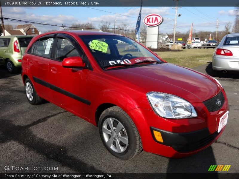 Tropical Red / Gray 2009 Kia Rio Rio5 LX Hatchback